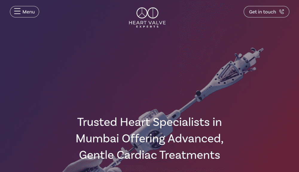 Heart Valve Experts website screenshot
