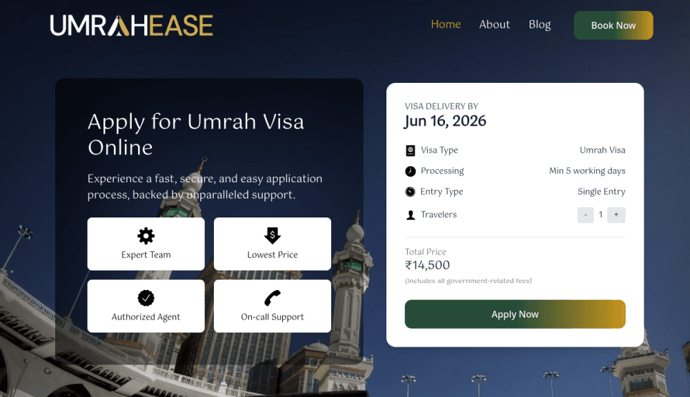 UmrahEase website screenshot